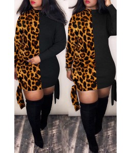 Lovely Casual Leopard Printed Mini Dress